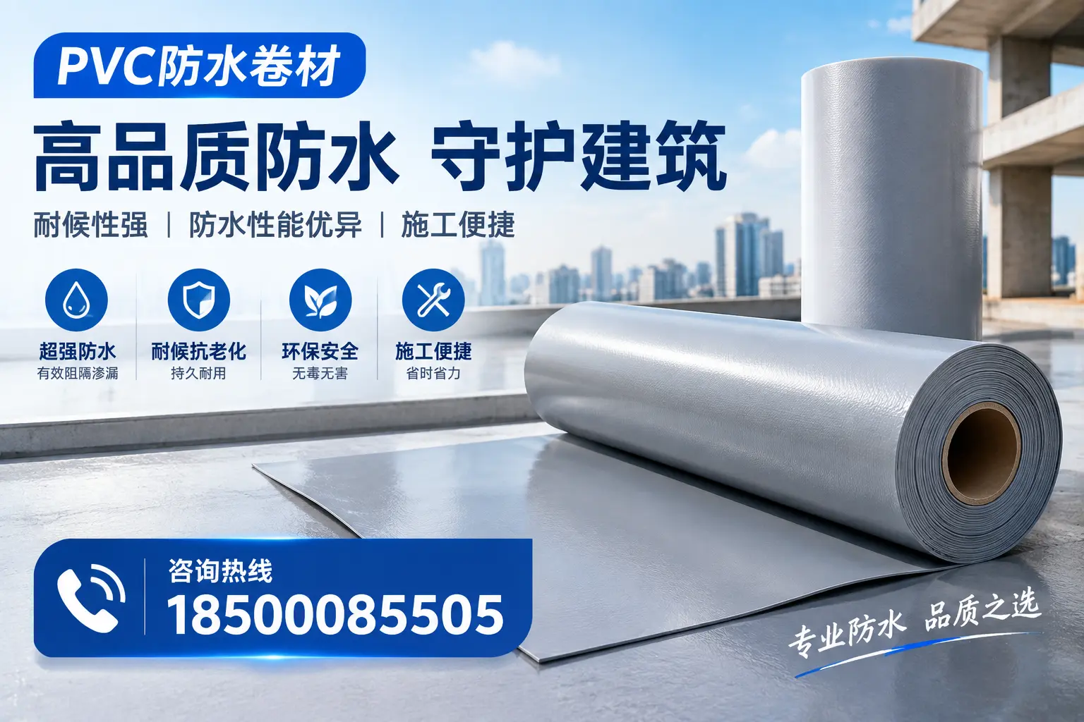 PVC防水卷材的防水效果评测，适合百色的科学依据